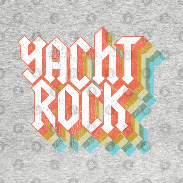 Vintage Fade Yacht Rock Party Boat Drinking print by Vector Deluxe